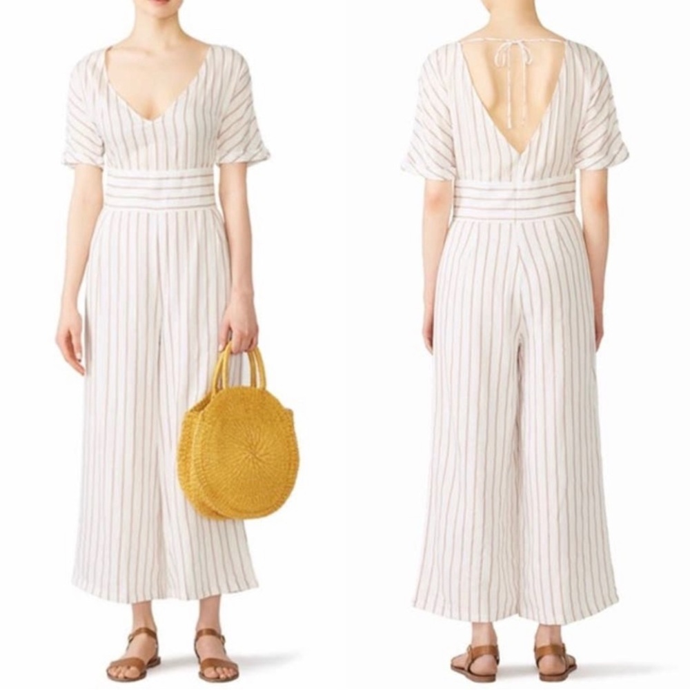 Anthropologie Sancia “Cala” Linen Jumpsuit